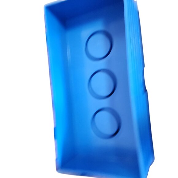 Lego Blue Brick-Shaped Storage Box With 8 Studs & Stackable Design - Picture 2 of 2